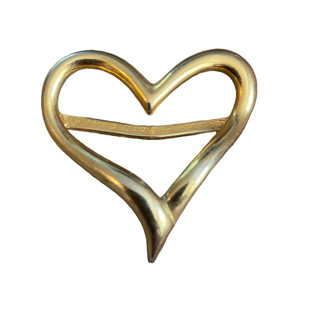 Vintage Avon heart scarf slide